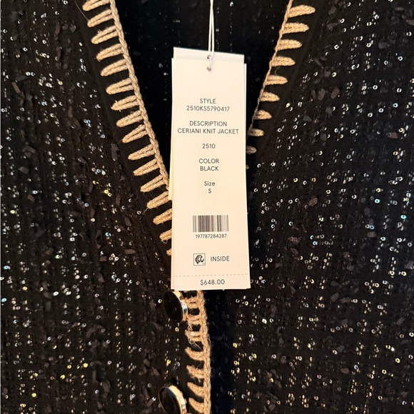 Veronica Beard Black and Cream Tweed Blazer Small - Picture 5 of 5